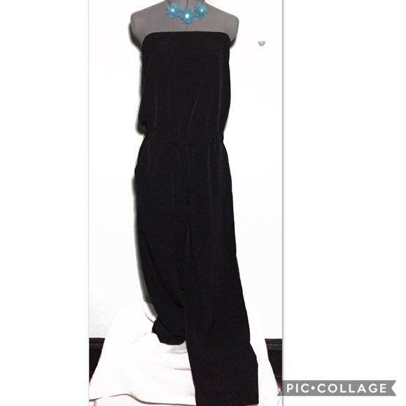 LOFT Pants - Loft Black Strapless 1 Piece Jumpsuit Jumper S